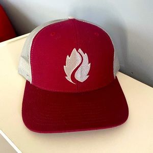 Hop Valley Beer Brewing Mesh Trucker Snapback Hat Cap Mens OS Burgundy Silver